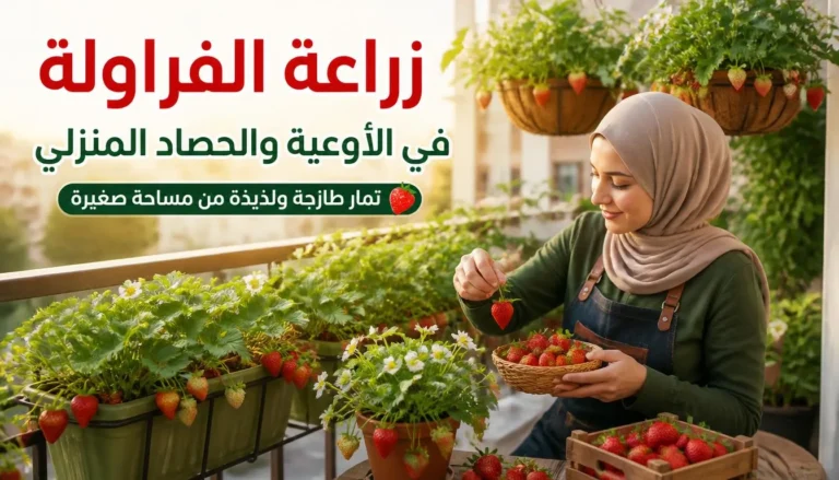 زراعة الفراولة في الأوعية