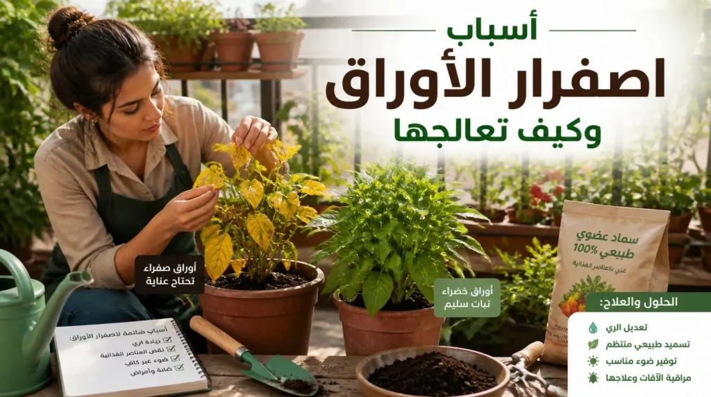 أسباب اصفرار الأوراق