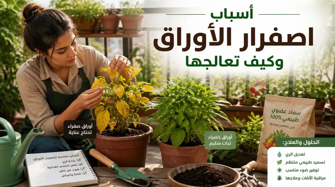 أسباب اصفرار الأوراق