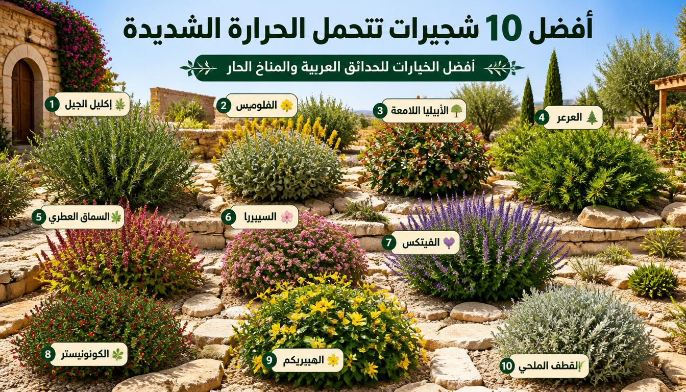 أفضل 5 شجيرات للحر الشديد في الحدائق العربية