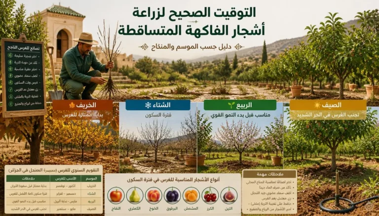 التوقيت الصحيح لزراعة أشجار الفاكهة المتساقطة