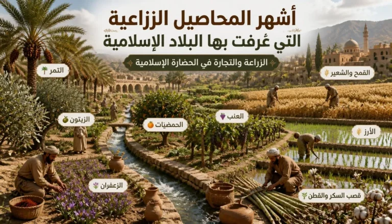 المحاصيل الزراعية التي عُرفت بها البلاد الإسلامية