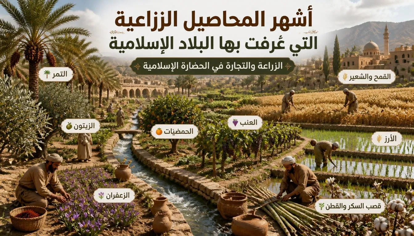 المحاصيل الزراعية التي عُرفت بها البلاد الإسلامية