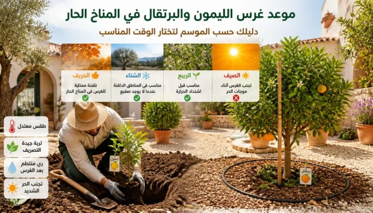 موعد غرس الليمون والبرتقال